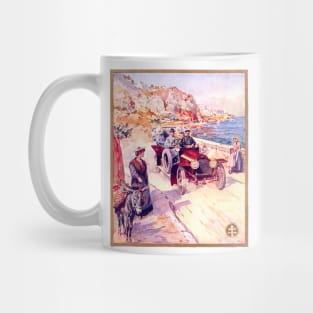 Driving By The Seaside In France In A Lorraine Diétrich Car Mug